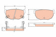 Brake Pad Set, Disc Brake GDB3052 - TRW