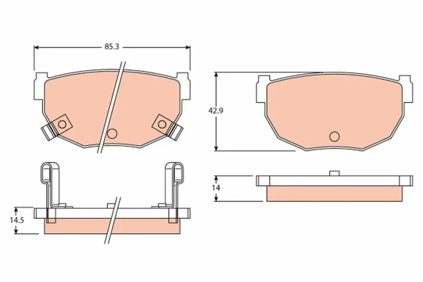 Brake Pad Set, Disc Brake GDB3052 - TRW