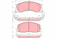 Brake Pad Set, Disc Brake GDB308 - TRW