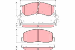 Brake Pad Set, Disc Brake GDB308 - TRW