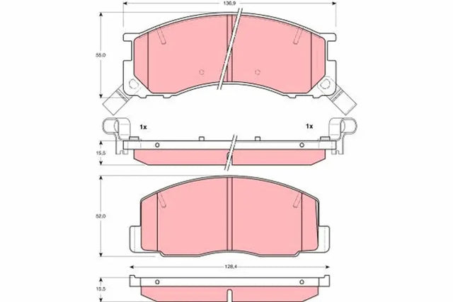 Brake Pad Set, Disc Brake GDB308 - TRW