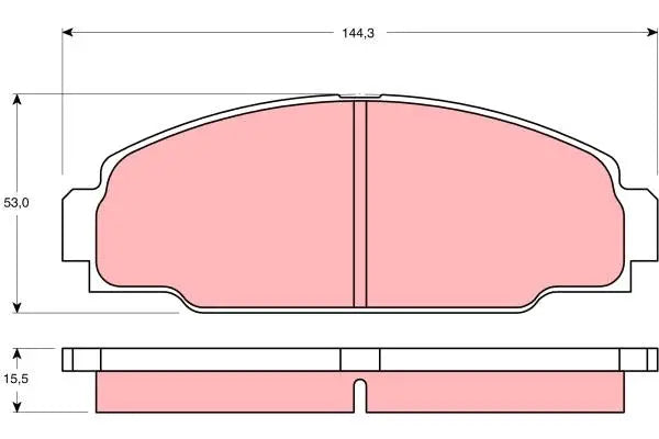 Brake Pad Set, Disc Brake GDB3090 - TRW