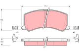 Brake Pad Set, Disc Brake GDB3091DT - TRW