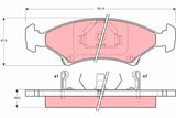 Brake Pad Set, Disc Brake GDB309 - TRW - Brake Pads - TRW