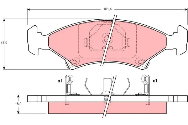Brake Pad Set, Disc Brake GDB3096 - TRW