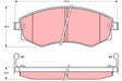 Brake Pad Set, Disc Brake GDB310 - TRW