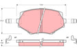 Brake Pad Set, Disc Brake GDB3103DT - TRW