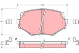 Brake Pad Set, Disc Brake GDB3103DT - TRW