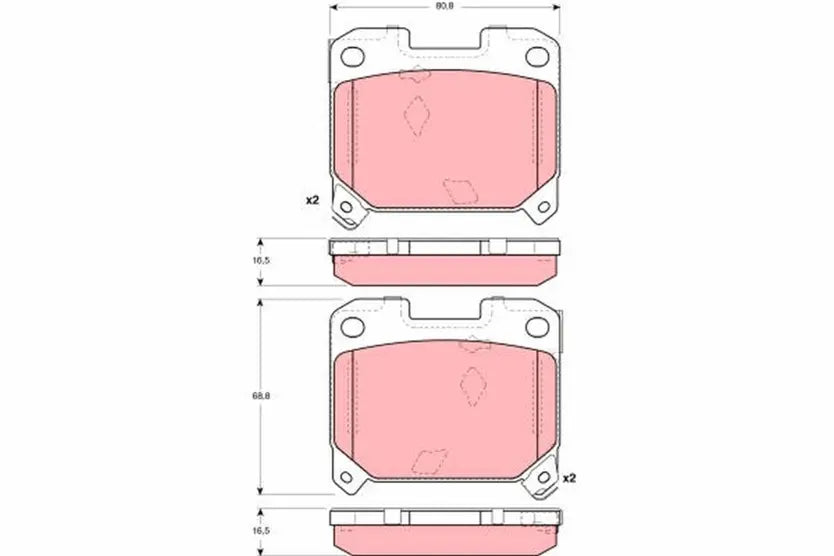 Brake Pad Set, Disc Brake GDB3105 - TRW