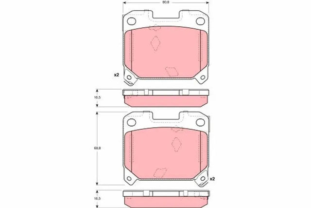 Brake Pad Set, Disc Brake GDB3105 - TRW