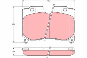 Brake Pad Set, Disc Brake GDB3106 - TRW