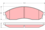 Brake Pad Set, Disc Brake GDB3107DT - TRW