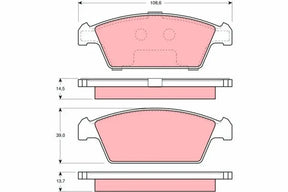 Brake Pad Set, Disc Brake GDB3108 - TRW