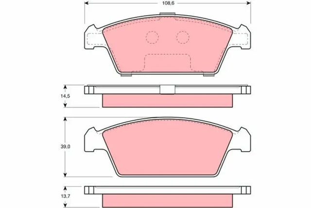 Brake Pad Set, Disc Brake GDB3108 - TRW