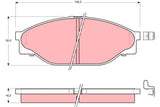 Brake Pad Set, Disc Brake GDB3109DT - TRW