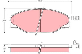 Brake Pad Set, Disc Brake GDB3109DT - TRW