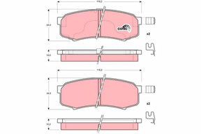 Brake Pad Set, Disc Brake GDB311 - TRW