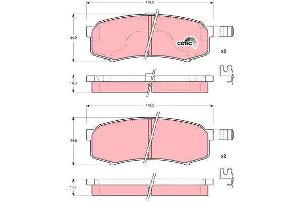 Brake Pad Set, Disc Brake GDB3110 - TRW