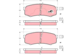 Brake Pad Set, Disc Brake GDB3110 - TRW
