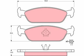 Brake Pad Set, Disc Brake GDB3112 - TRW