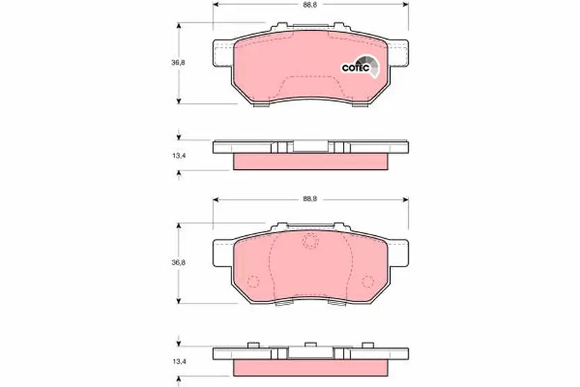 Brake Pad Set, Disc Brake GDB3113 - TRW