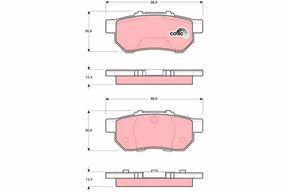 Brake Pad Set, Disc Brake GDB3113 - TRW