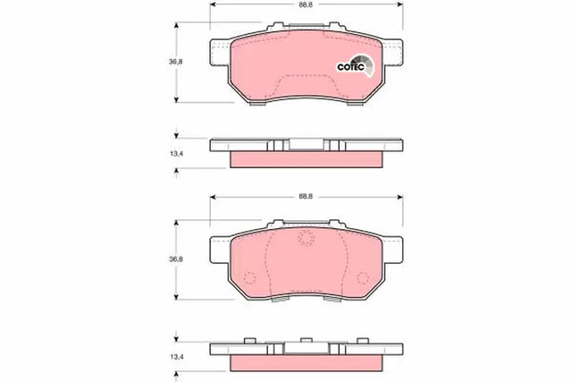Brake Pad Set, Disc Brake GDB3113 - TRW