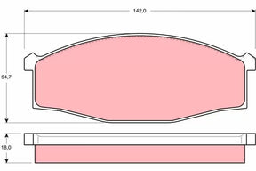 Brake Pad Set, Disc Brake GDB3117 - TRW