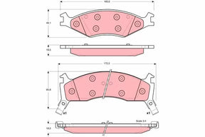 Brake Pad Set, Disc Brake GDB3123 - TRW
