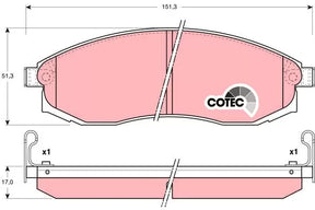 Brake Pad Set, Disc Brake GDB3124DT - TRW