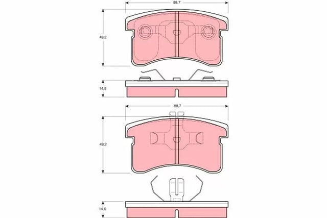 Brake Pad Set, Disc Brake GDB3126 - TRW