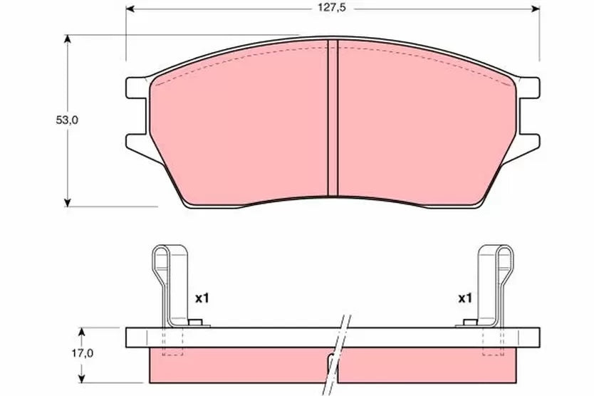 Brake Pad Set, Disc Brake GDB3128 - TRW