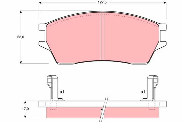 Brake Pad Set, Disc Brake GDB3128 - TRW