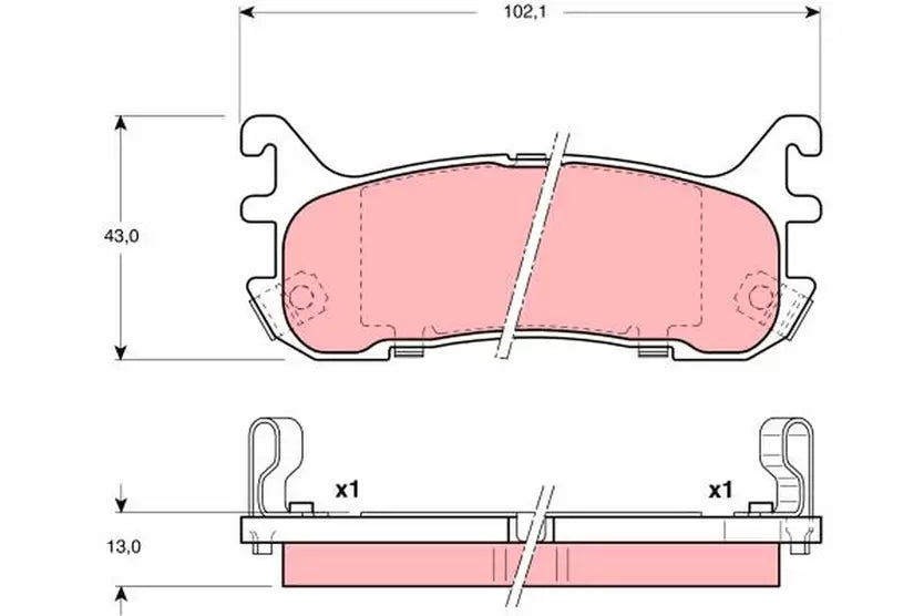 Brake Pad Set, Disc Brake GDB3129 - TRW