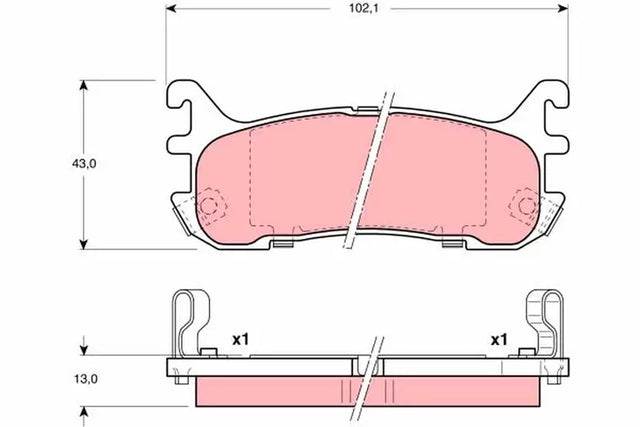 Brake Pad Set, Disc Brake GDB3129 - TRW