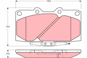 Brake Pad Set, Disc Brake GDB3131 - TRW