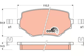 Brake Pad Set, Disc Brake GDB3132 - TRW