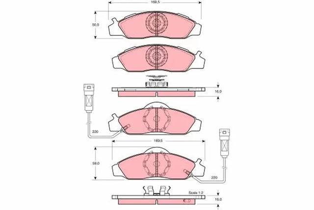 Brake Pad Set, Disc Brake GDB3134 - TRW