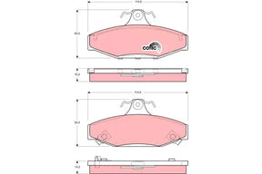 Brake Pad Set, Disc Brake GDB3135 - TRW