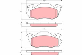 Brake Pad Set, Disc Brake GDB3136 - TRW
