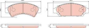 Brake Pad Set, Disc Brake GDB3140 - TRW
