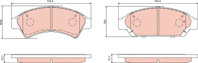 Brake Pad Set, Disc Brake GDB3140 - TRW