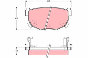 Brake Pad Set, Disc Brake GDB3143 - TRW