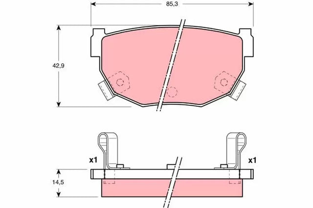 Brake Pad Set, Disc Brake GDB3143 - TRW