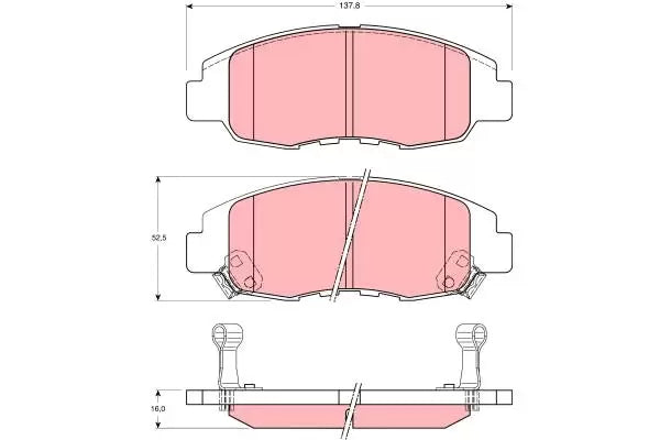 Brake Pad Set, Disc Brake GDB3144 - TRW