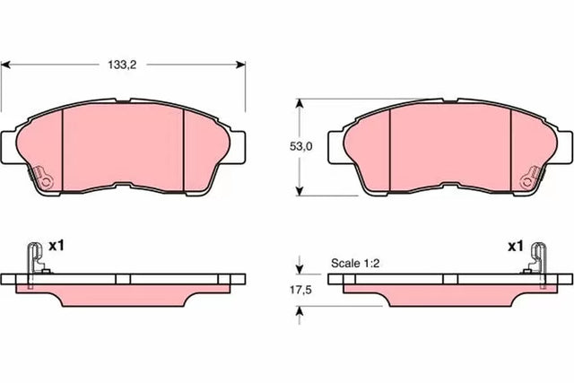 Brake Pad Set, Disc Brake GDB3147 - TRW
