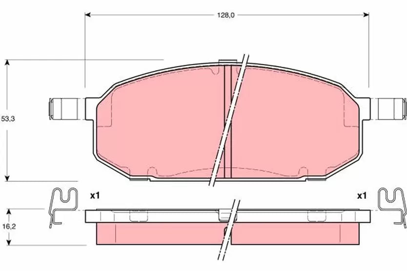 Brake Pad Set, Disc Brake GDB3153 - TRW