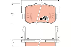 Brake Pad Set, Disc Brake GDB3154 - TRW
