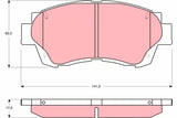 Brake Pad Set, Disc Brake GDB3155 - TRW - Brake Pads - TRW