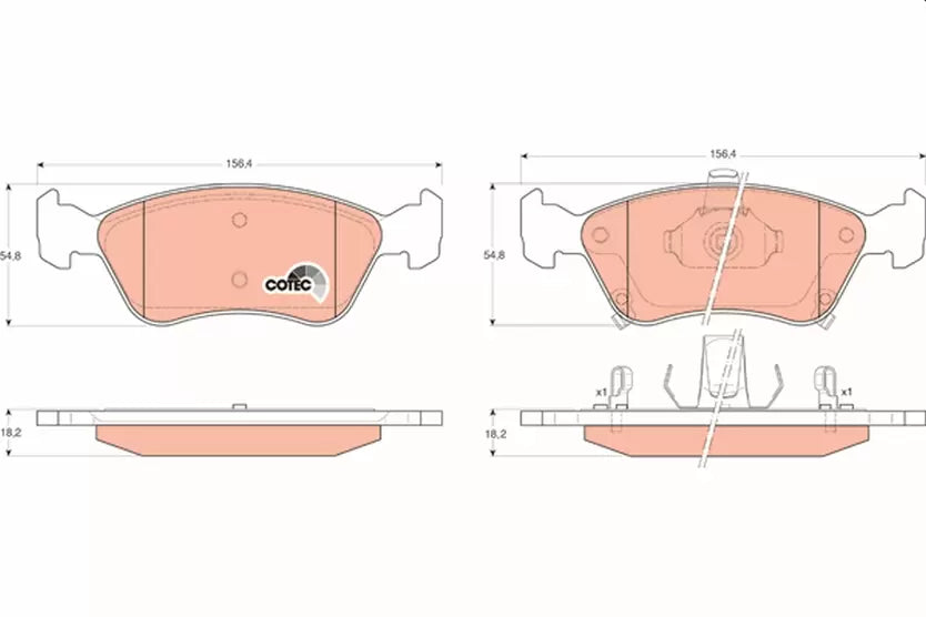 Brake Pad Set, Disc Brake GDB3163 - TRW